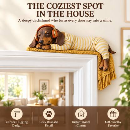 🐕 Sleeping Dachshund Door Topper