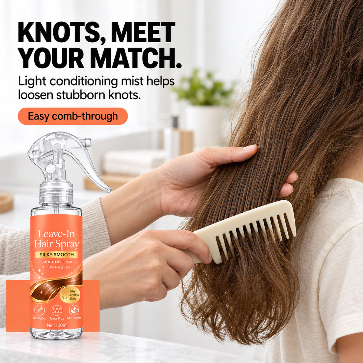 Kids' Leave-In Hair Spray for Dry and Frizzy Hair