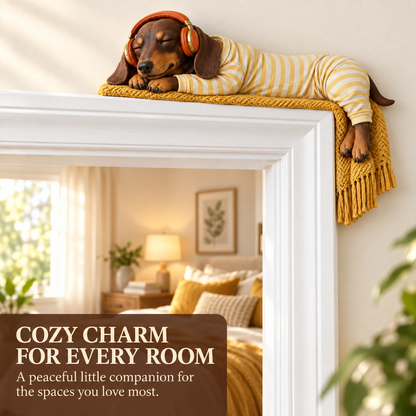 🐕 Sleeping Dachshund Door Topper