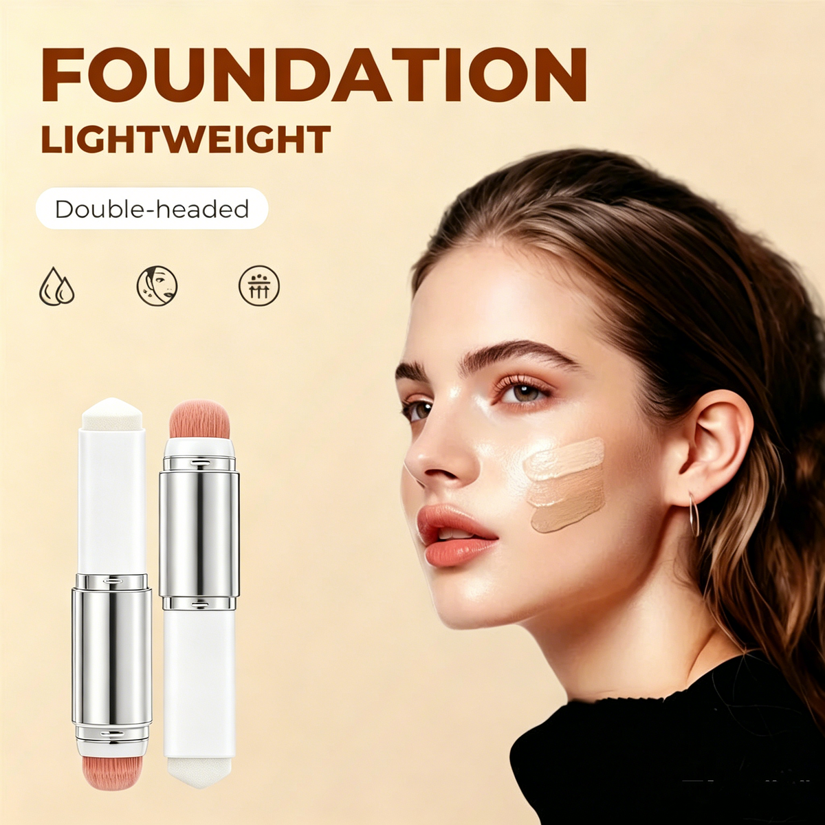 🎉 Color-Changing Foundation Stick with Collagen Capsules