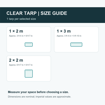 🌧️ Clear Waterproof Tarp Cover – Durable Outdoor Protection with Metal Grommets