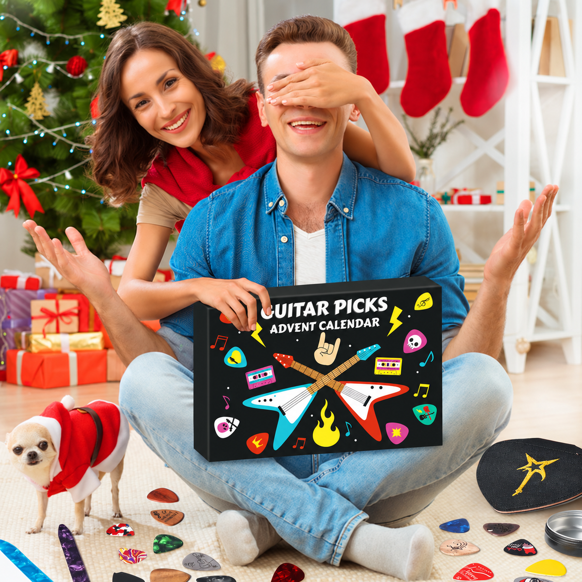 🎄🎸 Christmas Guitar Pick Countdown Blind Box