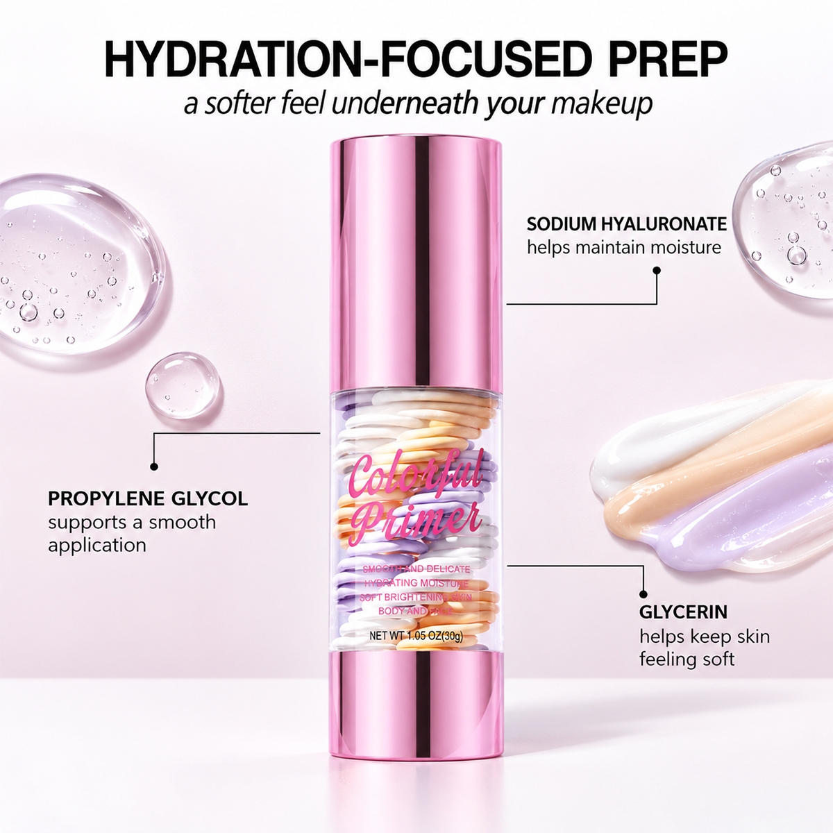 3-in-1 multifunctional face primer, to be applied before makeup