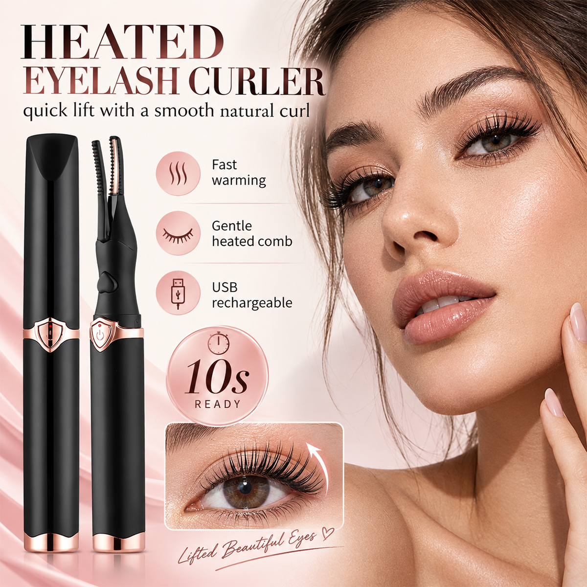 💥 Daily Sales of 5k+ Electric Eyelash Curler for Instant Glam ✨ Blink & Dazzle! 👁️