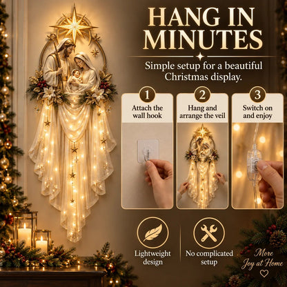 ✨ Holy Family Star Veil™ – Meaningful Christmas Wall Decor & Holiday Hanging Decoration