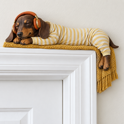 🐕 Sleeping Dachshund Door Topper