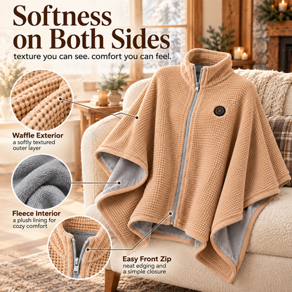 🔥 CozyHeat Wearable Heated Blanket – 3 Heat Levels for Winter Comfort