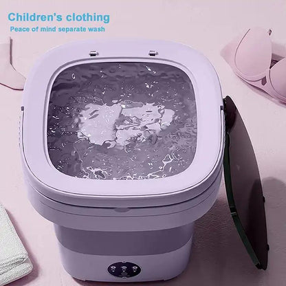 🧺 8L Portable Foldable Washing Machine with Spin Dryer – Compact Washer for Underwear & Socks