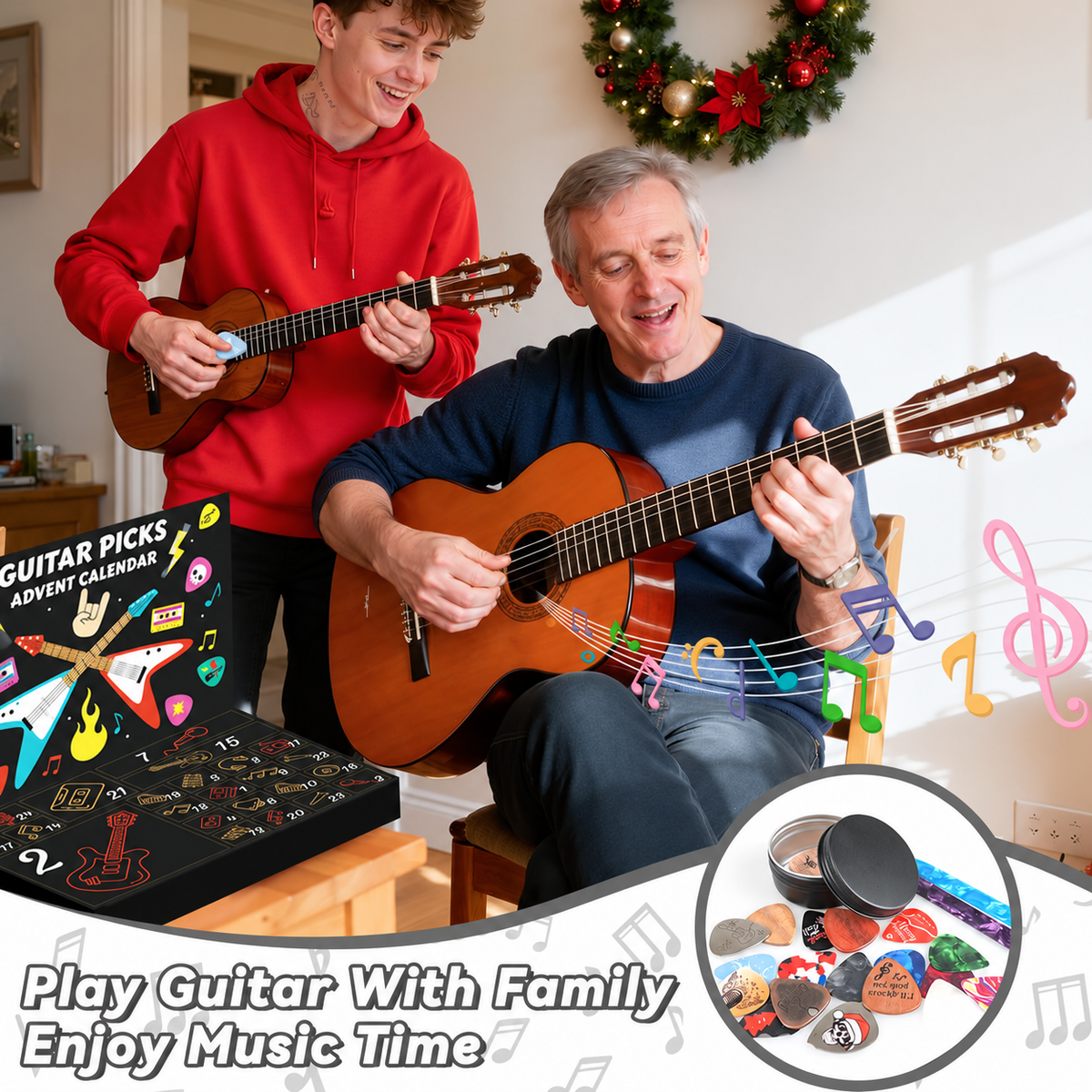 🎄🎸 Christmas Guitar Pick Countdown Blind Box