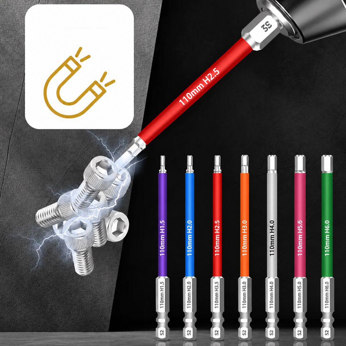 Magnetic Anti-Slip Screwdriver Bit Set