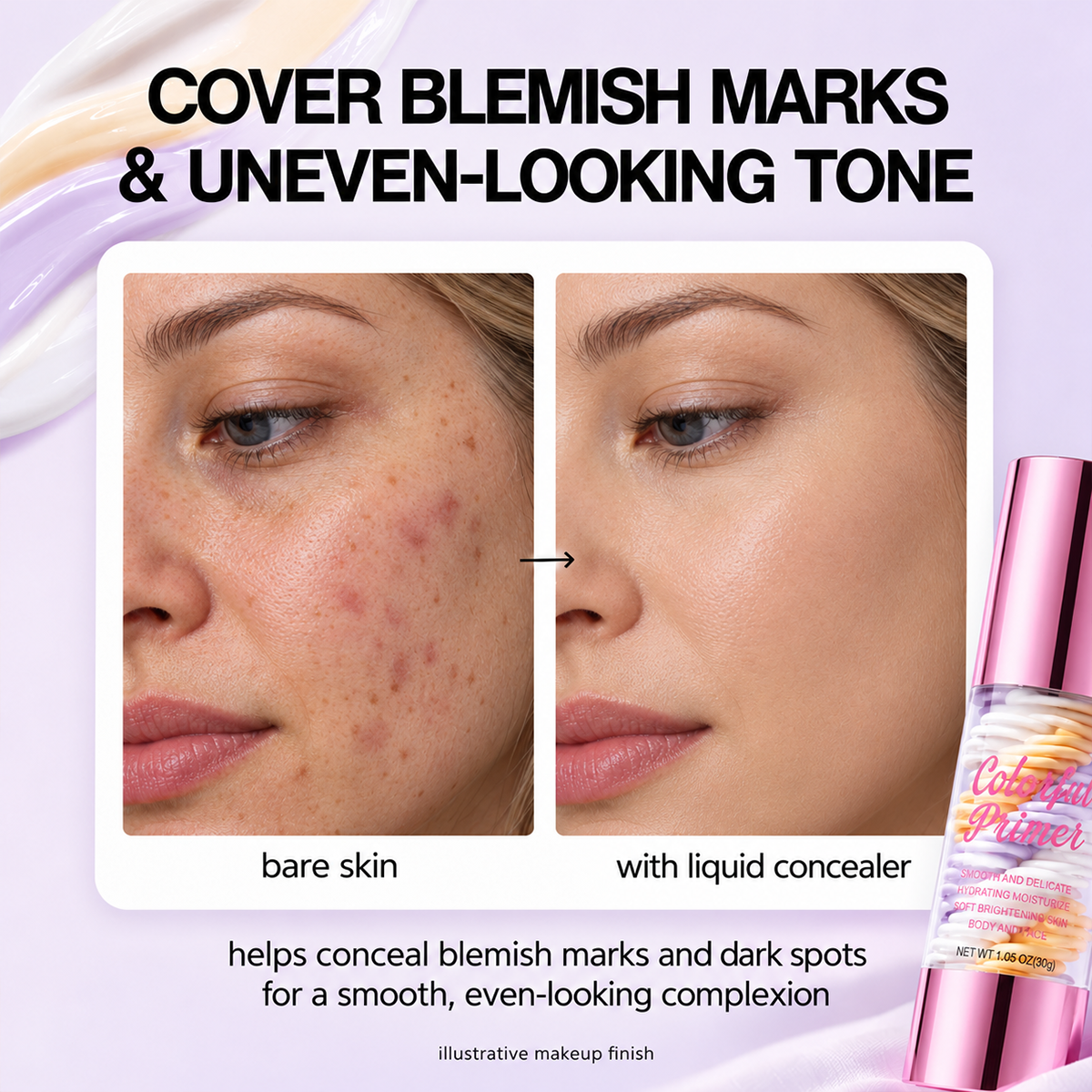 3-in-1 multifunctional face primer, to be applied before makeup