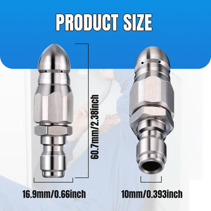 Powerful Pipe Cleaning and Unclogging Nozzle