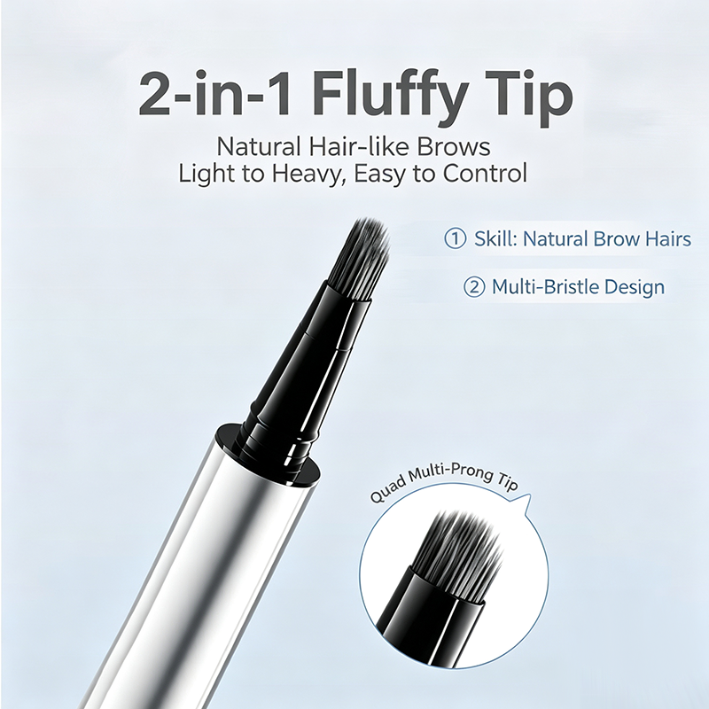 Micro-Fork Tip Eyebrow Pen – Waterproof, Sweat-Resistant & Long-Wearing Brow💧