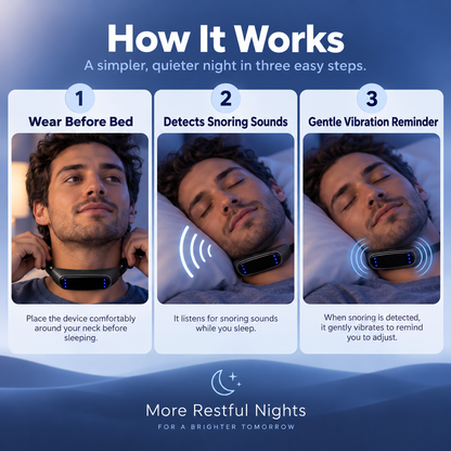 🌃🌙 Smart Anti-Snoring Device – Gentle Sleep Aid for Quieter, More Peaceful Nights