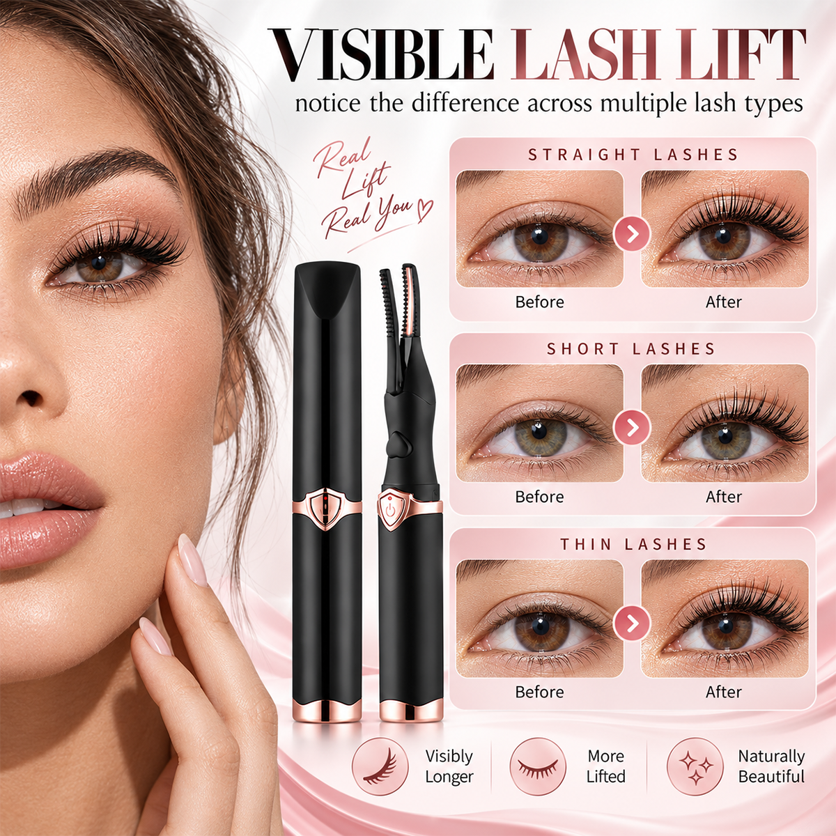 💥 Daily Sales of 5k+ Electric Eyelash Curler for Instant Glam ✨ Blink & Dazzle! 👁️