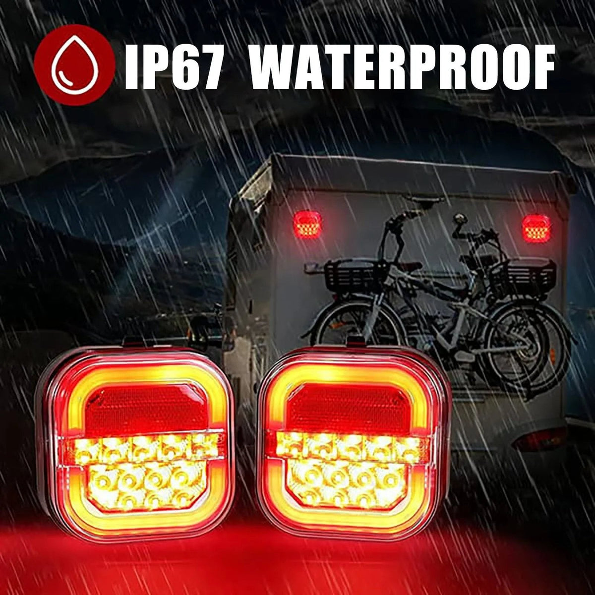 🚗 LED Trailer Lights – Waterproof Tail Lights for Cars, Trucks & Trailers