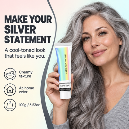 💥 2-in-1 Natural Essence Extract Silver Hair Dye