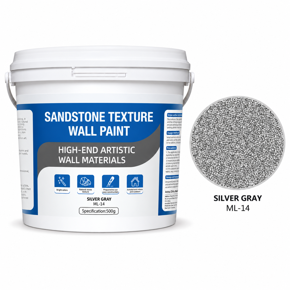 Marble Effect Textured Coating for Interior and Exterior Walls and Floors