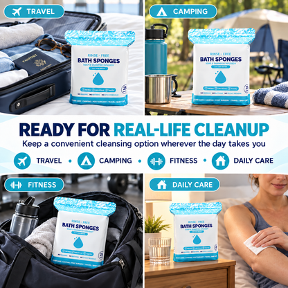 Rinse Free Bathing Wipes🚿Hypoallergenic & pH Balanced😙Freshness Anytime, Anywhere!