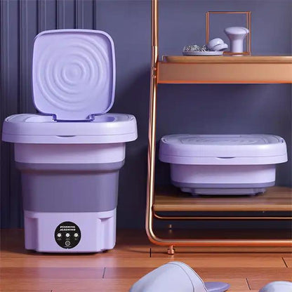 🧺 8L Portable Foldable Washing Machine with Spin Dryer – Compact Washer for Underwear & Socks