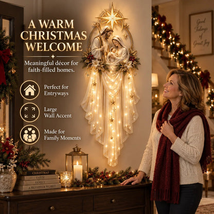 ✨ Holy Family Star Veil™ – Meaningful Christmas Wall Decor & Holiday Hanging Decoration