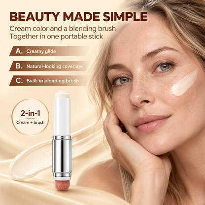 🎉 Color-Changing Foundation Stick with Collagen Capsules