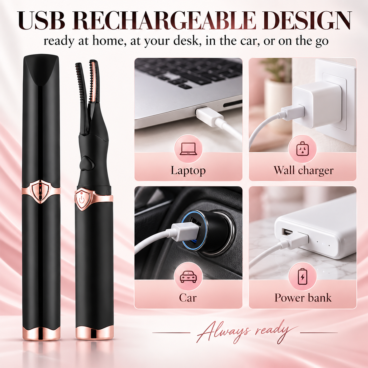 💥 Daily Sales of 5k+ Electric Eyelash Curler for Instant Glam ✨ Blink & Dazzle! 👁️