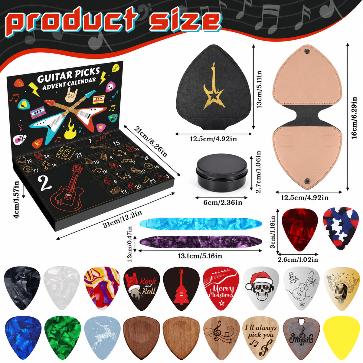 🎄🎸 Christmas Guitar Pick Countdown Blind Box