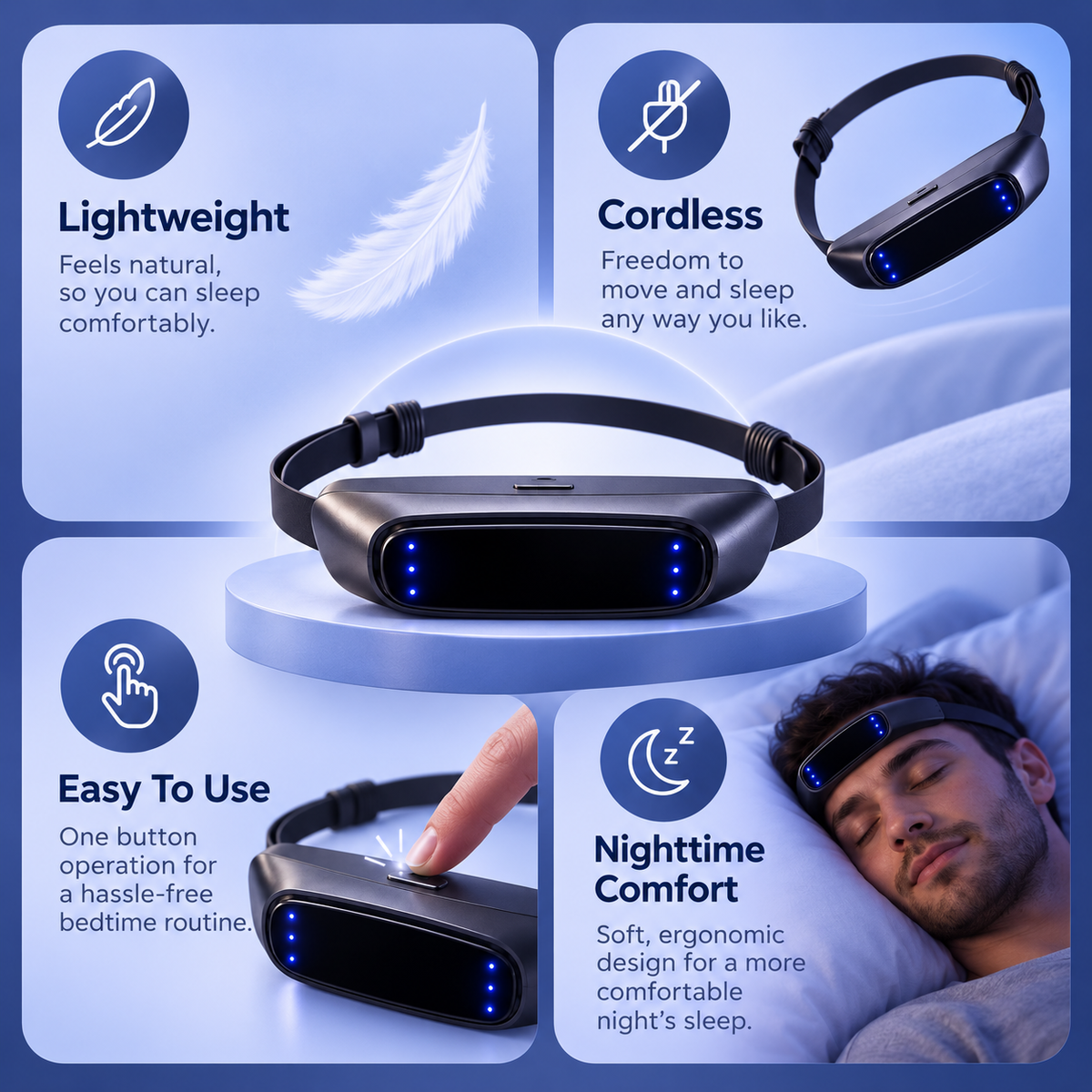 🌃🌙 Smart Anti-Snoring Device – Gentle Sleep Aid for Quieter, More Peaceful Nights