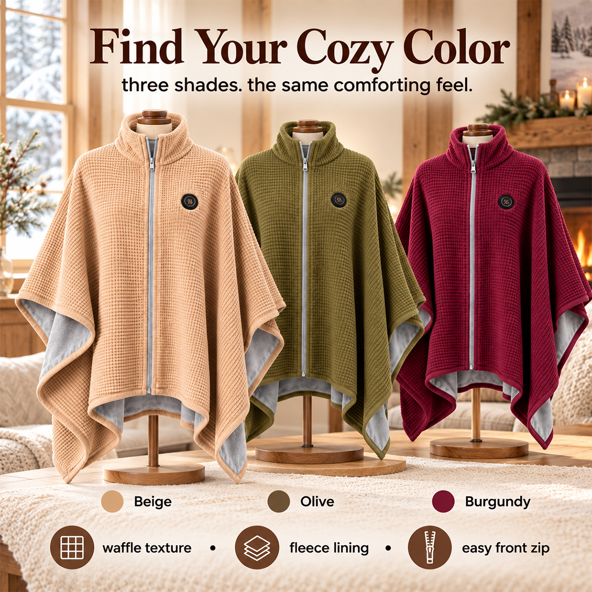 🔥 CozyHeat Wearable Heated Blanket – 3 Heat Levels for Winter Comfort