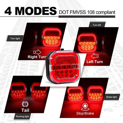 🚗 LED Trailer Lights – Waterproof Tail Lights for Cars, Trucks & Trailers