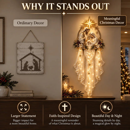 ✨ Holy Family Star Veil™ – Meaningful Christmas Wall Decor & Holiday Hanging Decoration