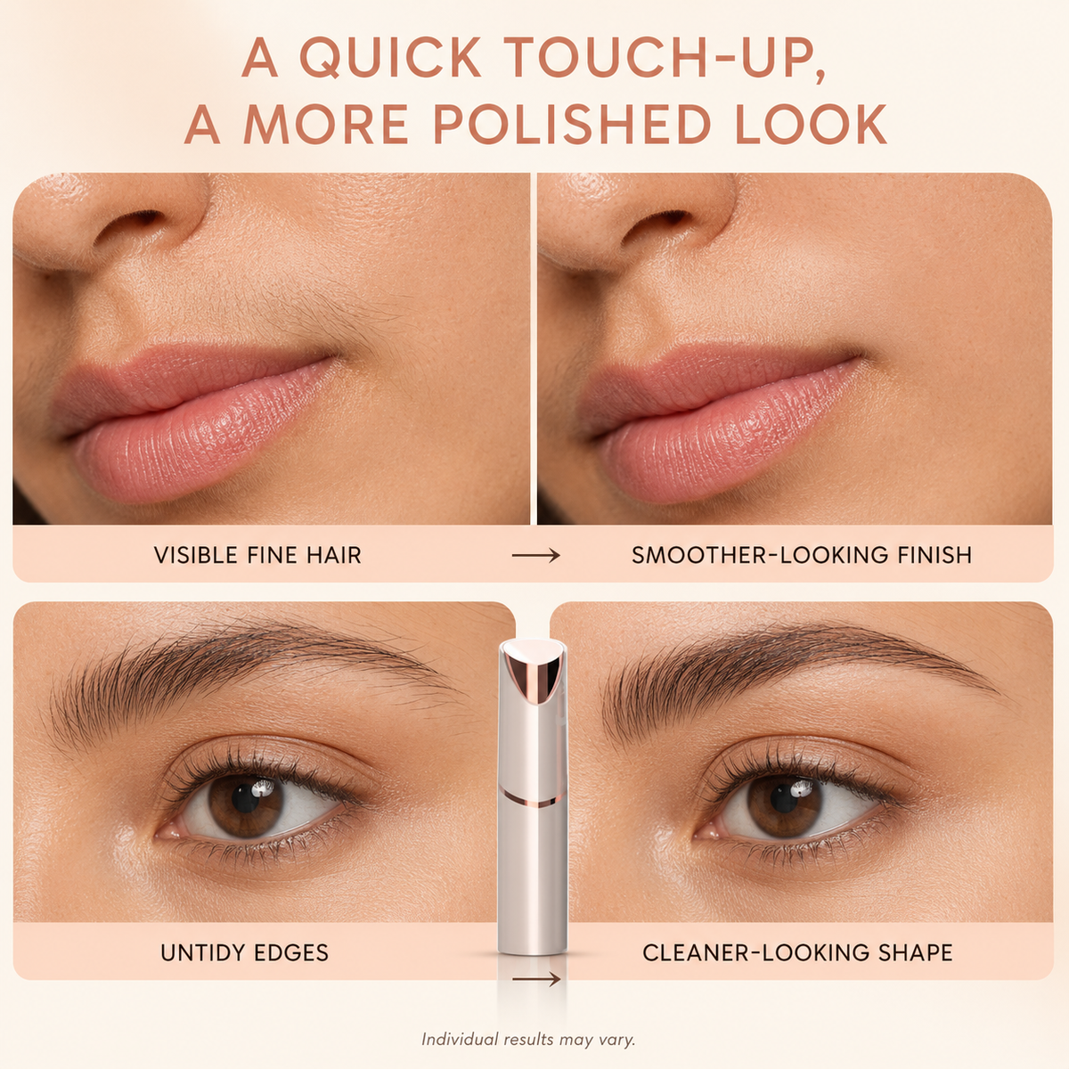 2-in-1 Women's Eyebrow and Facial Hair Removal Device