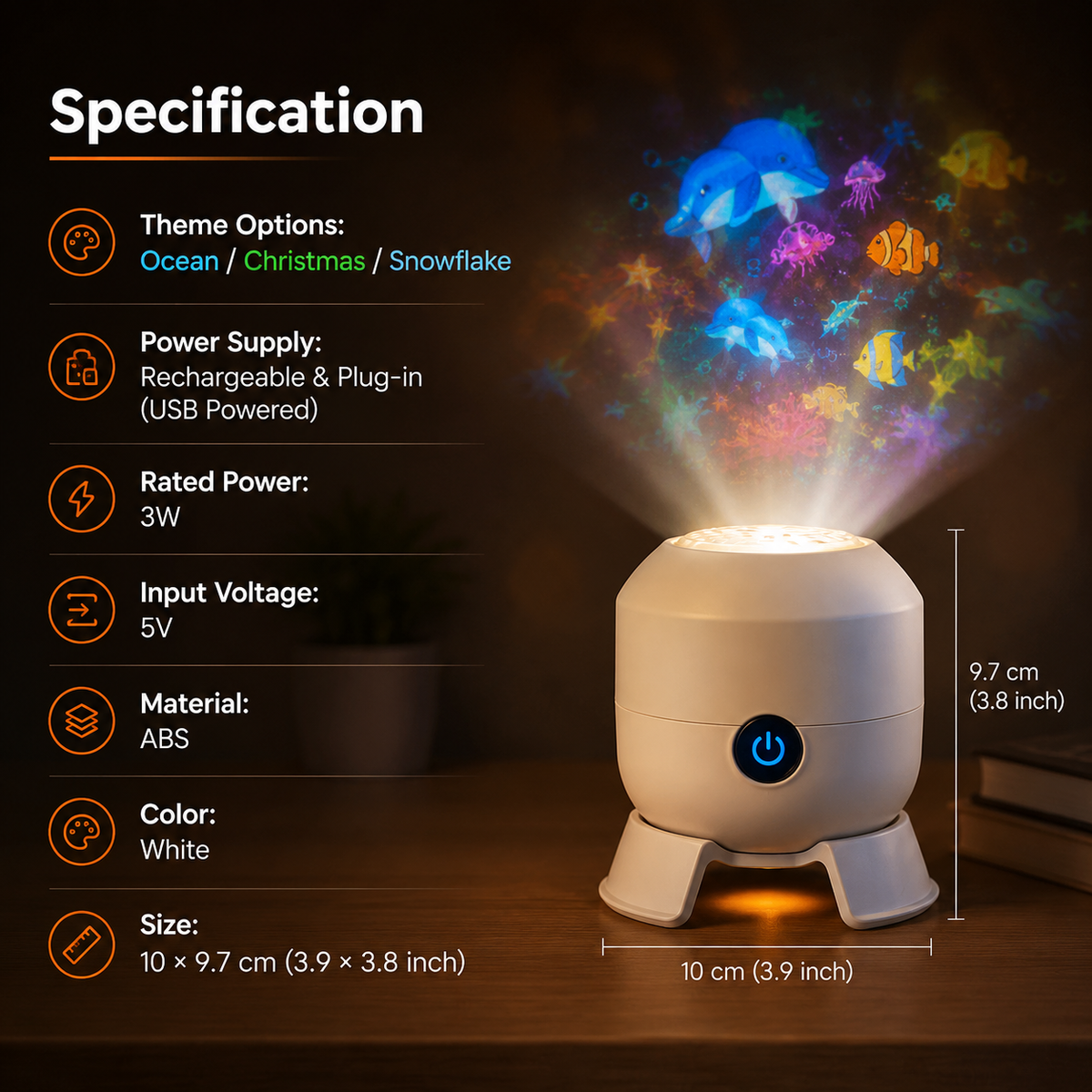 Ocean Night Light Projector