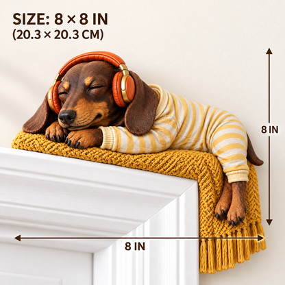 🐕 Sleeping Dachshund Door Topper