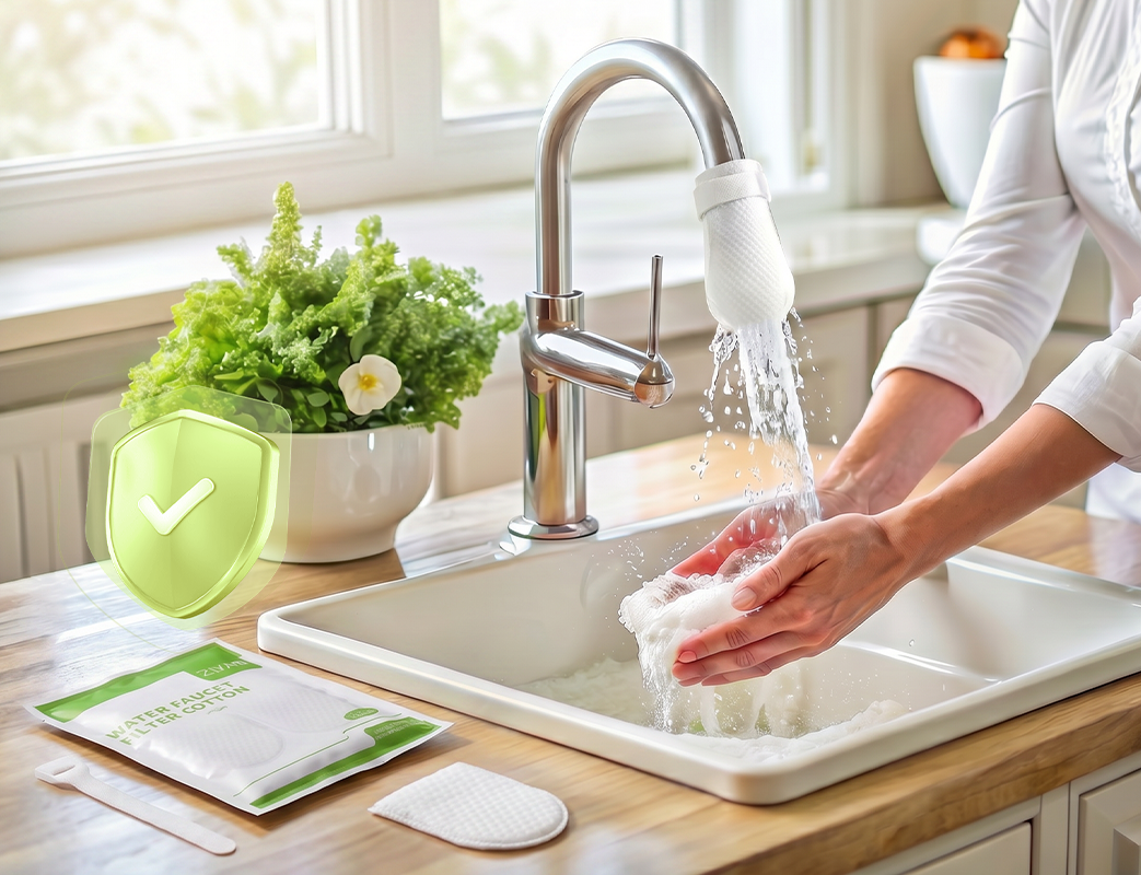 Washing reusable faucet filter
