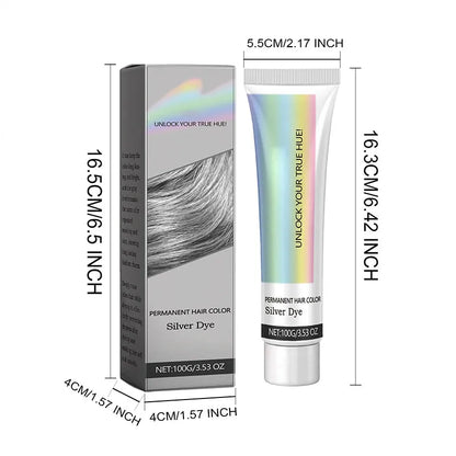 💥 2-in-1 Natural Essence Extract Silver Hair Dye