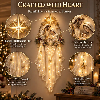 ✨ Holy Family Star Veil™ – Meaningful Christmas Wall Decor & Holiday Hanging Decoration