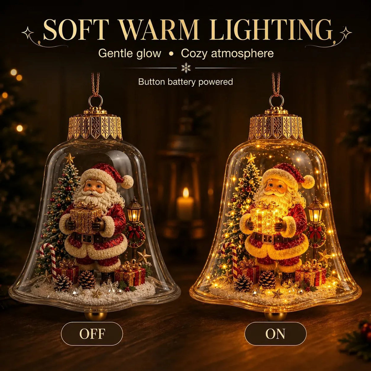 ✨🎄 Glowing Christmas Story Ornament – Light-Up Mini Holiday Scene⭐