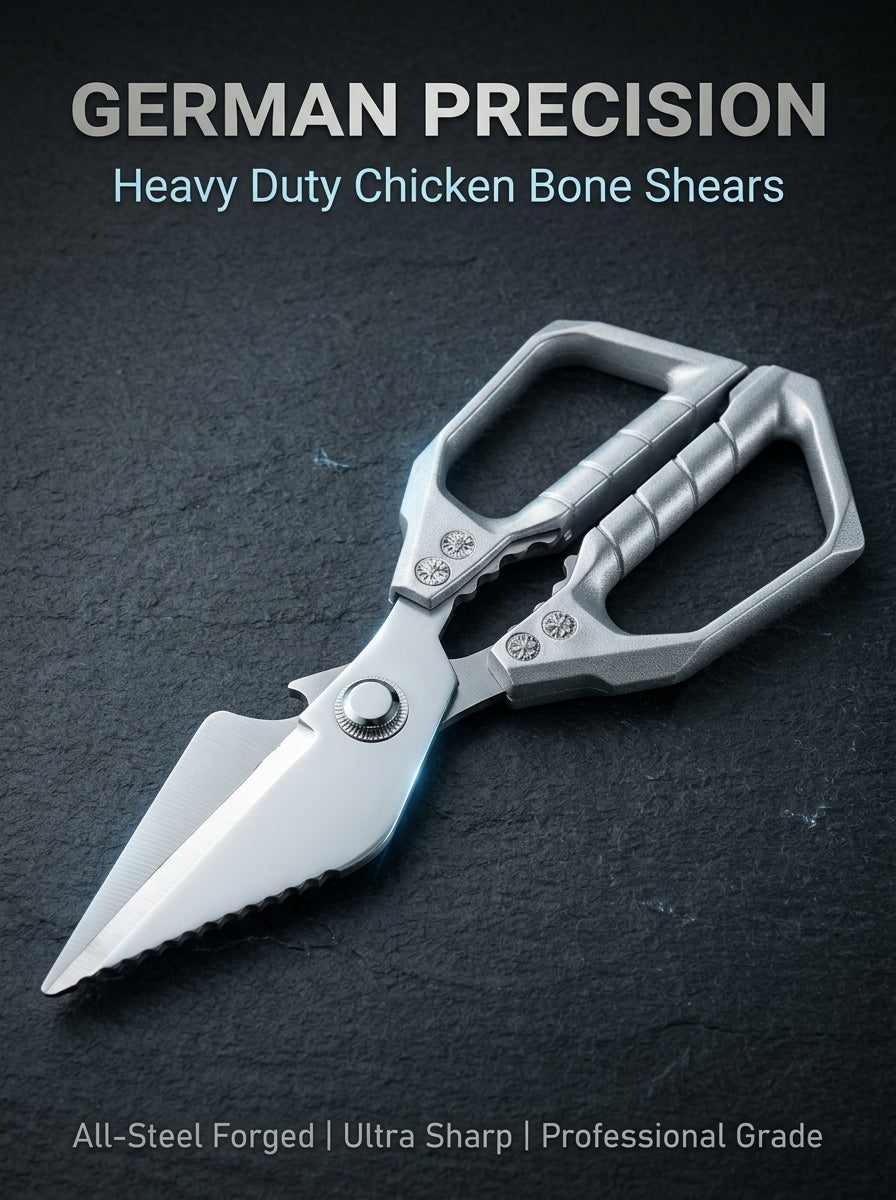 ✂️🦴 Multifunctional Kitchen Shears – Heavy-Duty Scissors for Meat, Herbs & More