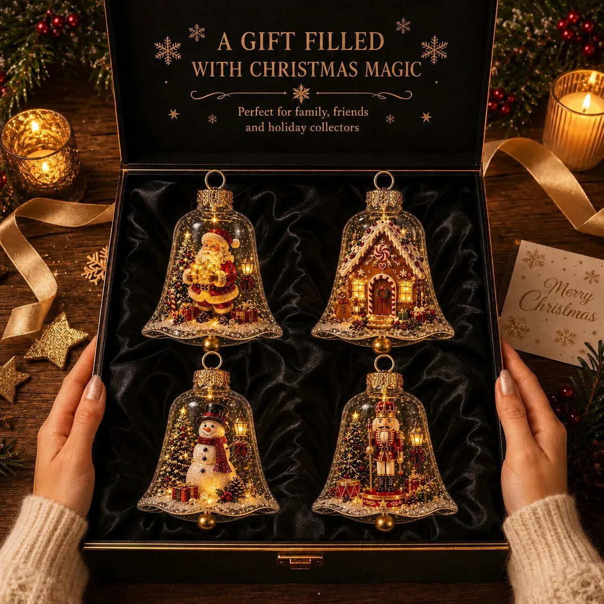 ✨🎄 Glowing Christmas Story Ornament – Light-Up Mini Holiday Scene⭐