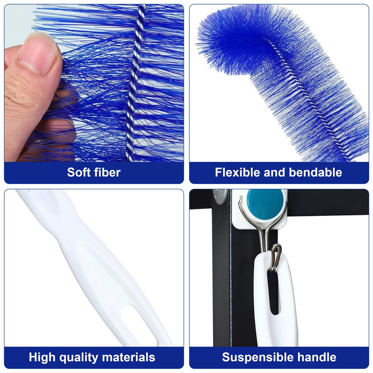 Flexible Microfiber Fan Cleaning Brush for Ceiling, Floor & Box Fans