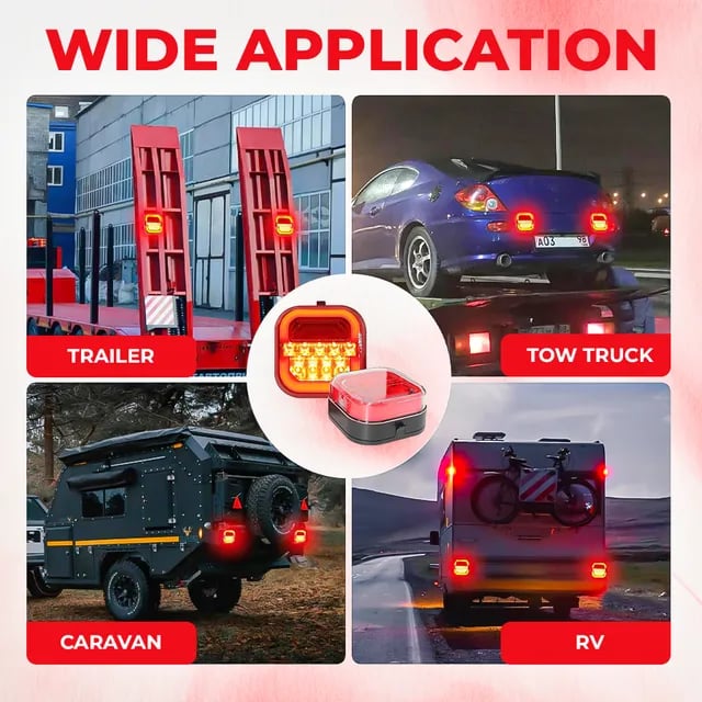 🚗 LED Trailer Lights – Waterproof Tail Lights for Cars, Trucks & Trailers
