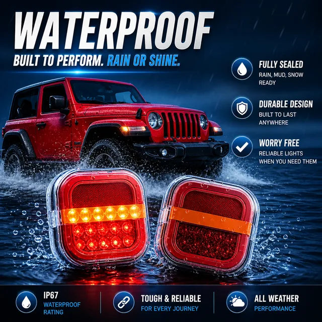 🚗 LED Trailer Lights – Waterproof Tail Lights for Cars, Trucks & Trailers