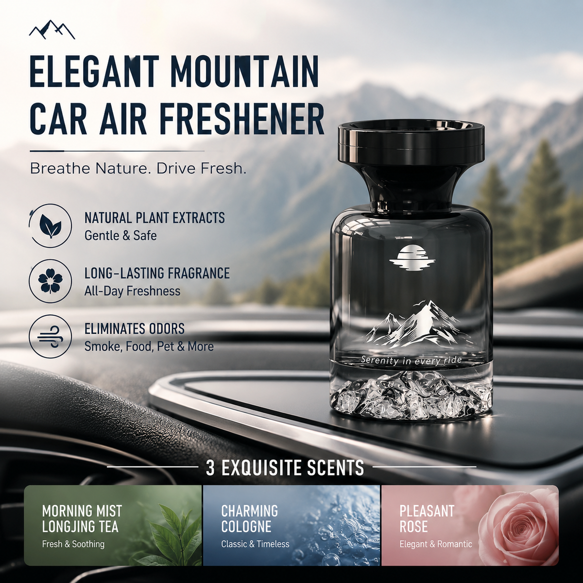 🥳2026 HOT SALE🚗🌿 Long-Lasting Car Air Freshener – Natural plant extracts, eliminates smoke 💨✨
