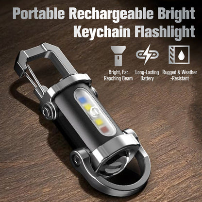 🔥🎁 Portable Rechargeable Keychain Flashlight Super Bright | USB Rechargeable | Easy To Carry