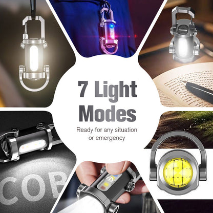 🔥🎁 Portable Rechargeable Keychain Flashlight Super Bright | USB Rechargeable | Easy To Carry