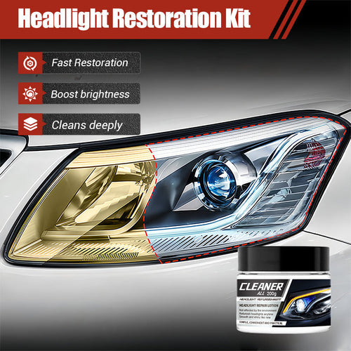 🚗Car Headlight Restoration Cream Kit, Fast Polishing Cleaner