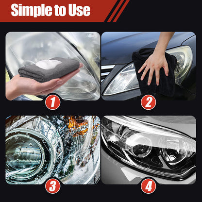 🚗Car Headlight Restoration Cream Kit, Fast Polishing Cleaner