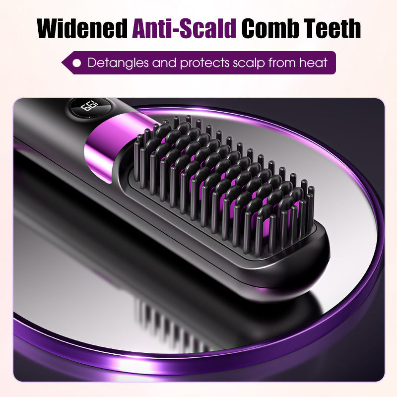 🥳2026 HOT SALE💇‍♀️3‑in‑1 Cordless Hair Straightening Brush ✨🌿